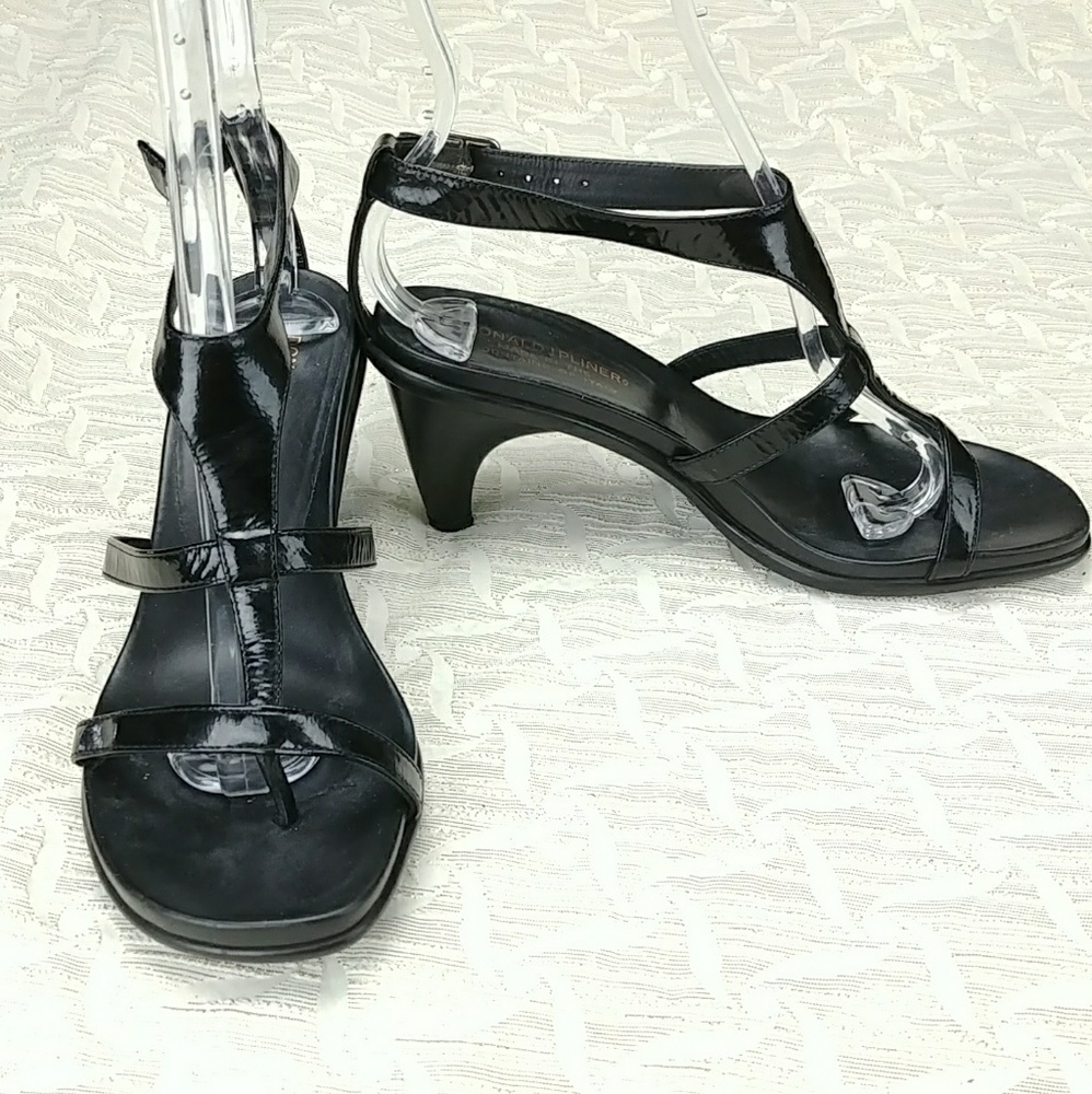 Women's Donald J Pliner Black Strappy Kitten